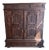 17th Century Baroque Carved Oak Cabinet with Foliate Relief & Wrought Iron For Sale