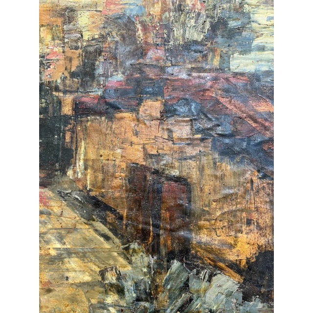 M. Osmont, Animated Landscape at the End of the Day, Oil on Paper Mounted on Panel, 1920s, Framed For Sale - Image 8 of 12