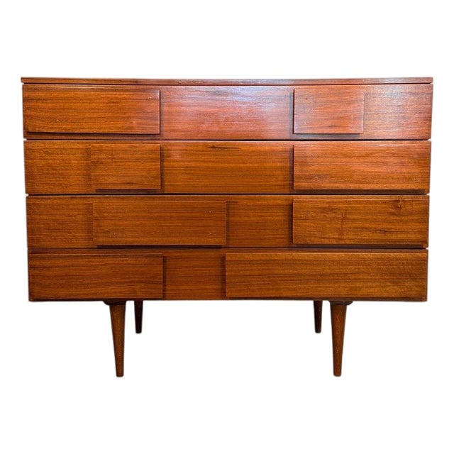 Mid-Century Modern Walnut Dresser – Italian For Sale