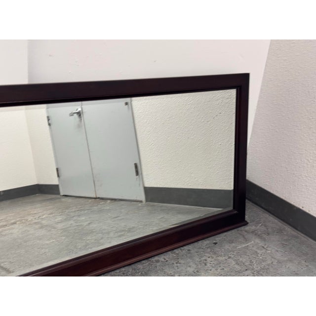 Restoration Hardware Restoration Hardware Michaels Furniture Beveled Wood Mirror For Sale - Image 4 of 12