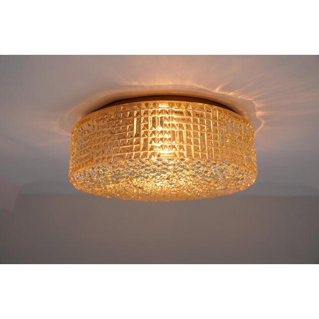 Amber Bubble Glass Flush Mount Lamp by Helena Tynell for Limburg Boom, 1960s For Sale - Image 6 of 11