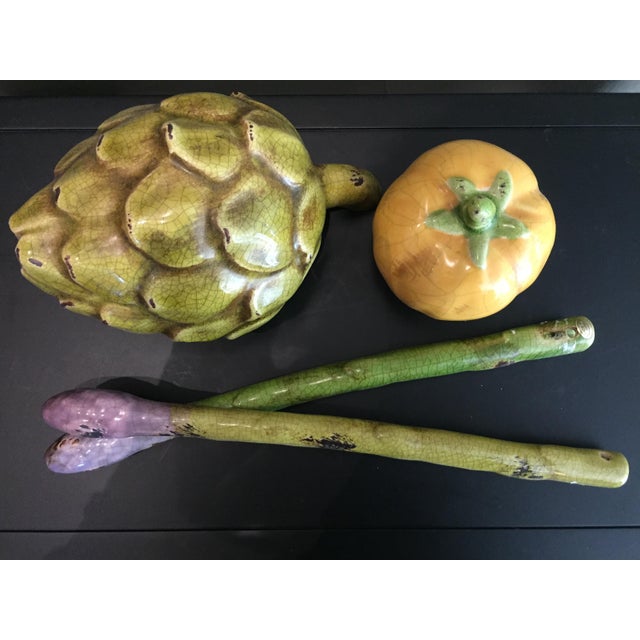 Traditional Foreside Ceramic Vegetable Set - 4 Pieces For Sale In San Antonio - Image 6 of 6