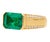 Agl Cert 5.21 Carat Colombian Emerald East-West 18k Gold Unisex Ring, Size 7.5 For Sale - Image 4 of 8
