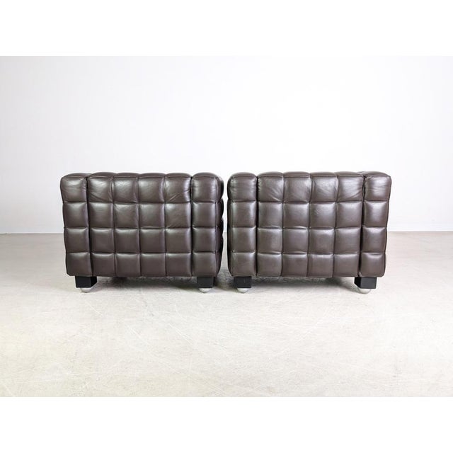 Kubus Club Chair in Leather by Josef Hoffmann for Wittmann For Sale - Image 9 of 12