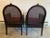 Early 20th Century Pair of Edwardian Mahogany Caned Armchairs For Sale - Image 4 of 7
