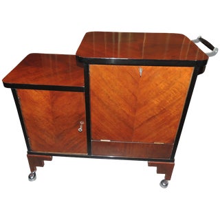 Art Deco Rolling Bar Cart For Sale