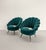 Gucci Contemporary Gucci Velvet Shell Armchairs With Embroidered Floral Seats - Pair For Sale - Image 4 of 7