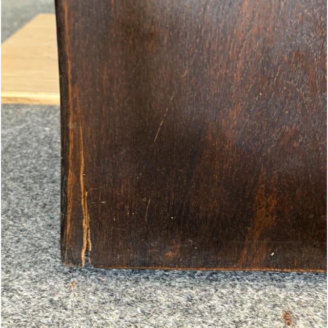Antique Carved Oak Buffet With Metal Hardware For Sale - Image 17 of 18