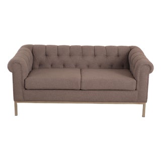 Vintage Rare Dunbar Tuxedo Sofa, Original Label, Attributed Edward Wormley For Sale