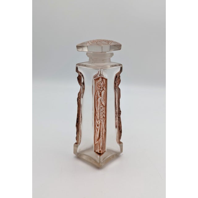 Beige Glass Ambre DOrsay Perfume Bottle by René Lalique for Lalique, 1911 For Sale - Image 8 of 8