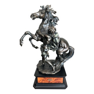 Vintage 1992 Florence Giuseppe Armani Marley Horse "Freedom" Sculpture in Bronze For Sale