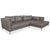 Grey Leather Corner Sofa with Chrome Feet from Gutmann Factory For Sale - Image 12 of 12