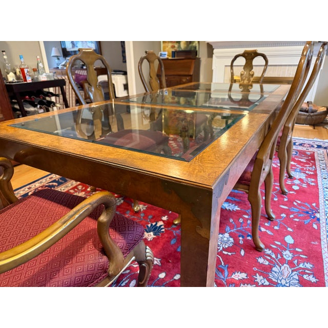 1960s Chinoiserie Style Dining Table With 6 Karges Chairs For Sale - Image 9 of 9