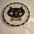 Art Deco Black Cat Hand Blown Glass Plate Lorie Seibert Silvestri by Demdaco 2007 For Sale - Image 3 of 7