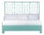 Ohana Platform Bed King, Turquoise For Sale