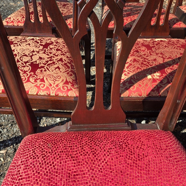 Set of 8 Traditional Cushioned Stickley Dining Chairs For Sale - Image 11 of 16