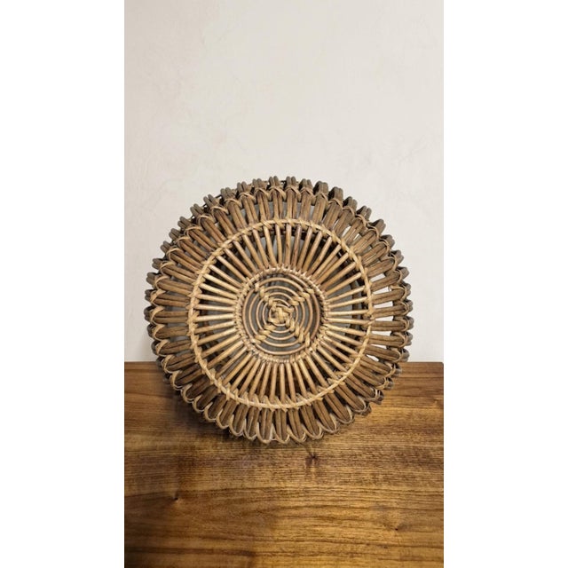 Mid-Century Woven Rattan Stool by Franco Albini, Italy, 1950s For Sale - Image 4 of 10