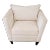 Custom Made White Deep Armchair For Sale
