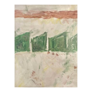 Large Abstract Painting Green Beige Art | Original Oil Painting on Canvas | Minimalist Wall Art | Modern Interior Decor | Oversized Neutral Artwork For Sale