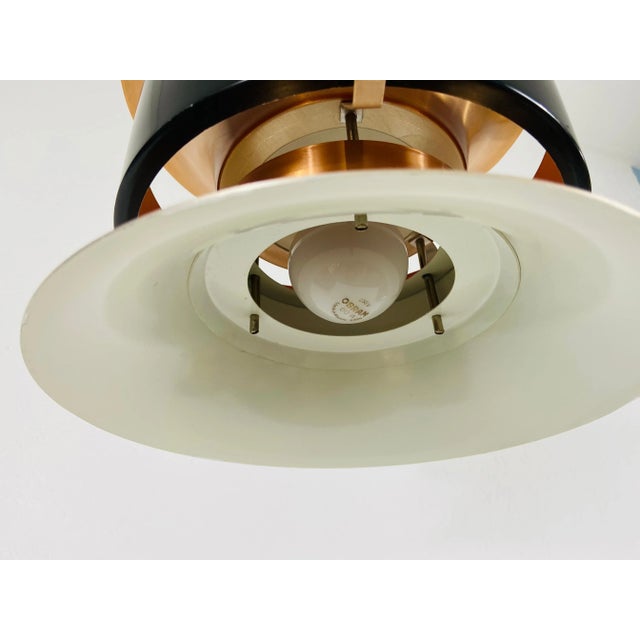 Danish Copper and Black Pendant Lamp, 1960s For Sale - Image 4 of 13
