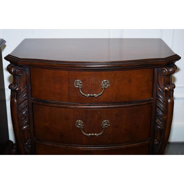 Large American Chippendale Style Nightstands, Set of 2 For Sale - Image 11 of 18