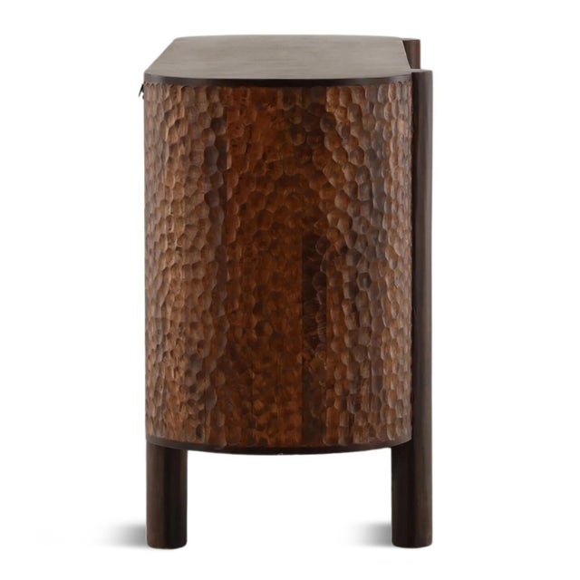 Textured Wood Organic Oval Sideboard For Sale - Image 4 of 8