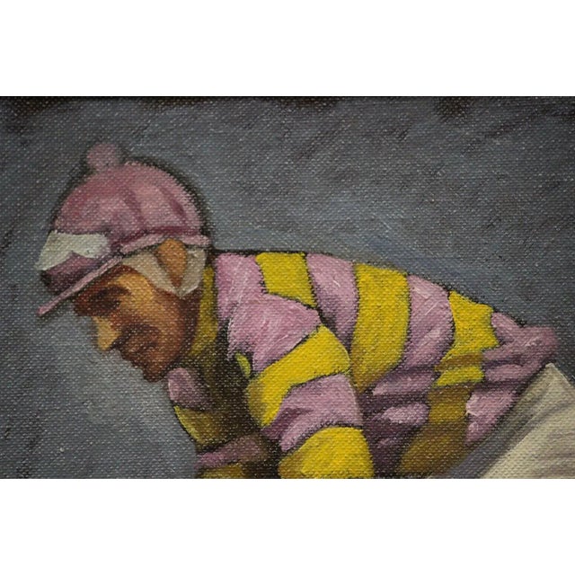 Mid 20th Century Jockey Up Painting, Framed For Sale - Image 4 of 5