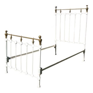 Antique Brass & Iron Bed For Sale