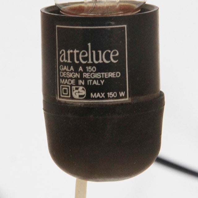 Black Gala Table Lamp by Paolo Rizzatto for Arteluce, 1970s For Sale - Image 8 of 10