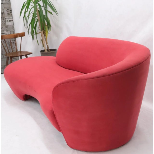 Red Suede Weiman Preview Chaise Lounges Sofa For Sale - Image 11 of 13