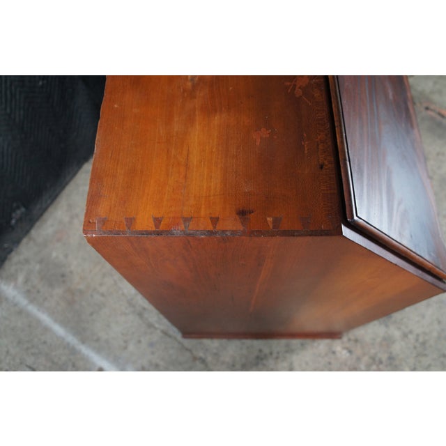 Antique Georgian Flame Mahogany Slant Front Secretary Writing Desk Bureau For Sale - Image 14 of 16