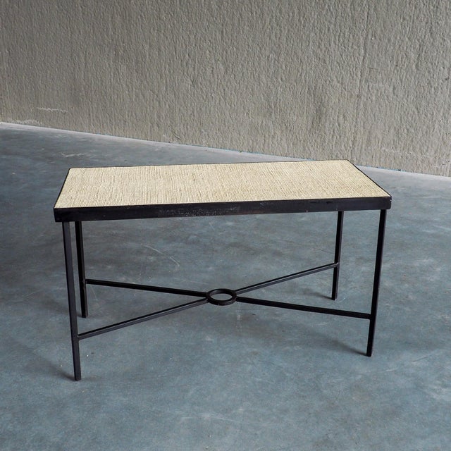 Minimalist Metal Side Tables with Plaster-Fiber Tops, 1960s, Set of 2 For Sale - Image 16 of 18