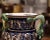 Blue 19th Century French Painted Porcelain Cache Pot With Snake Handles From Gien For Sale - Image 8 of 11