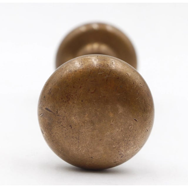 Metal Vintage Corbin Brass Passage Door Knob & Plate Set For Sale - Image 7 of 11