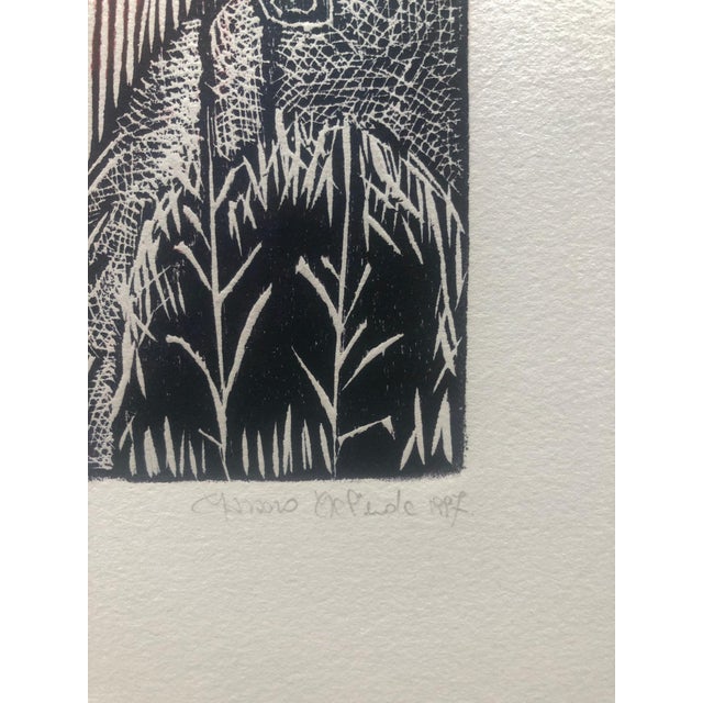 Melinda Massaro, Mother Earth, Woodcut, 1997 For Sale - Image 4 of 10