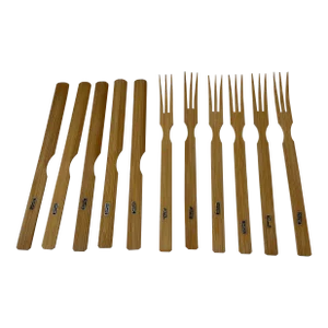 Vintage Bamboo Flatware - Set of 11