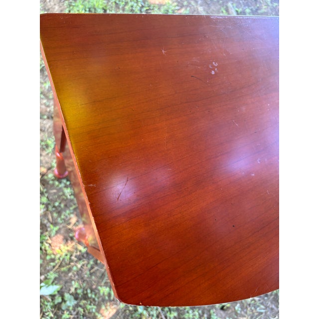 Wood 1990s Bombay Company Federal Hepplewhite Cherry Table Nightstand For Sale - Image 7 of 12