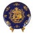Blue Vintage Asian Chinoiserie Cobalt Blue Gilded Figural Scene Decorative Plate For Sale - Image 8 of 8
