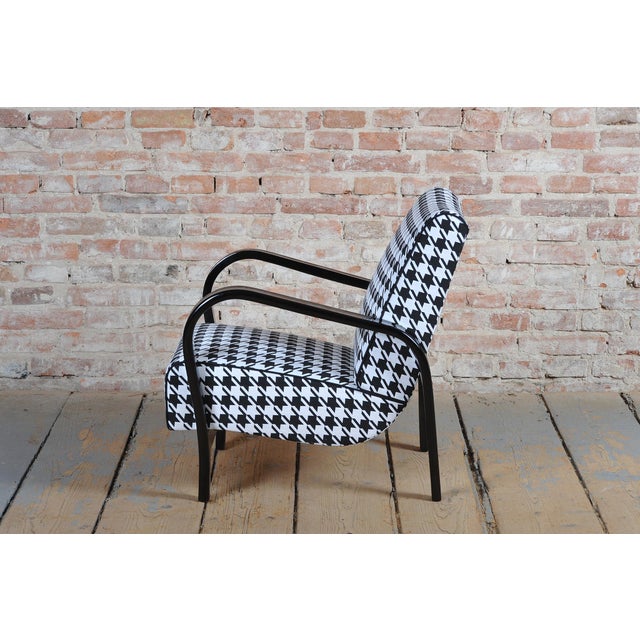 Czech Art Deco Beech Armchair by Koželka and Kropáček, 1930s For Sale - Image 9 of 14