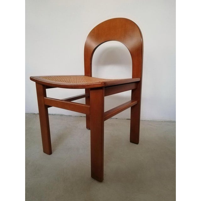 Arcadia Chairs in Curved Wood and Straw attributed to A. Caraceni for Tagliabue, 1970, Set of 6 For Sale - Image 11 of 14
