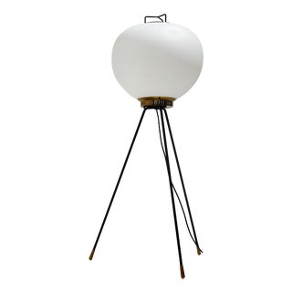 GlassTripod Floor Lamp from Stilnovo, 1950s For Sale