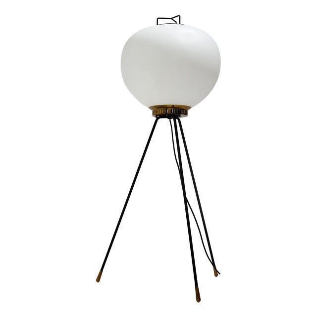 GlassTripod Floor Lamp from Stilnovo, 1950s For Sale