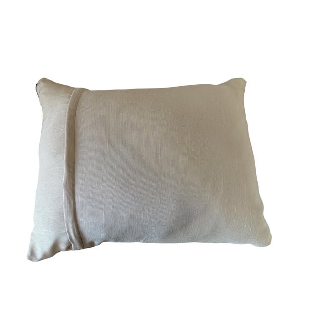 Beige Custom Made Lumbar Pillow W/Antique Chinese Rug Fragment 17"w For Sale - Image 8 of 8