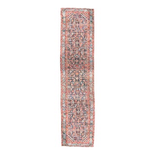 19th Century Antique Long Heriz Runner 3'9 X 19'4 For Sale