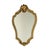 Vintage gold-colored classic mirror in Baroque style, crested mirror made of resin, decorated with acanthus leaves at the...