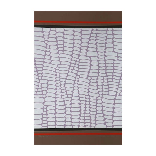 Paul Maxwell "Purple and Brown Web" Serigraph For Sale