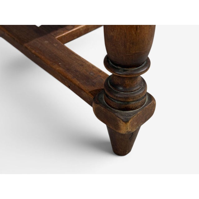 Charles Doudouyt, Six Rustic Dining Chairs, Oak, Rush, France, 1940s For Sale - Image 12 of 16