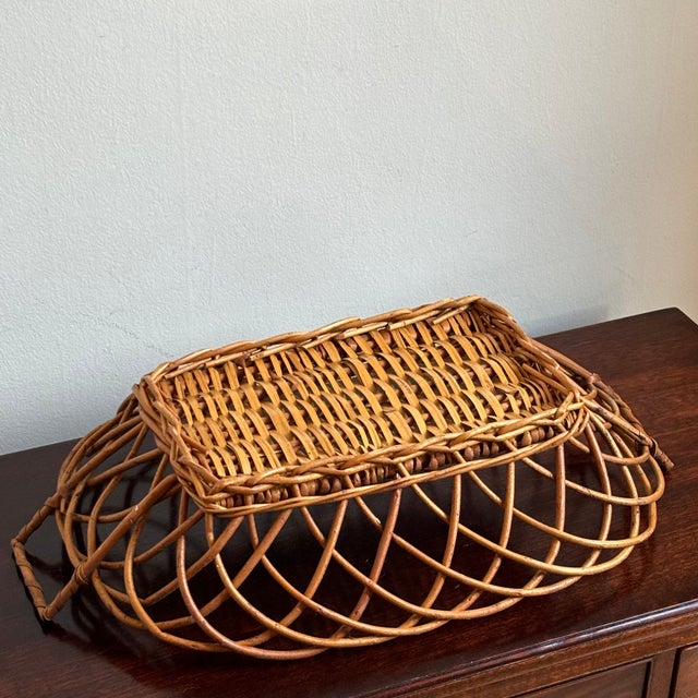 Mid-20th Century Mediterranean-Style Open Weave Serving Basket, Portugal For Sale - Image 10 of 12