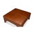 Brown Square Brown Leather Cocktail Ottoman For Sale - Image 8 of 12