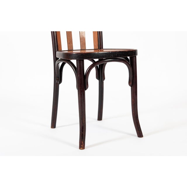 Antique Bentwood Bistro Cafe Chairs by Josef Hoffman for Thonet For Sale - Image 9 of 12